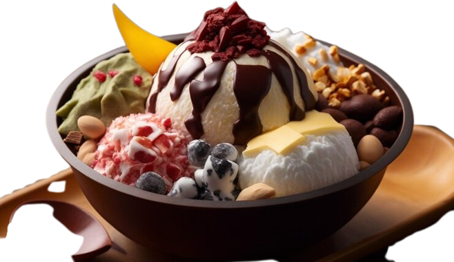 Mix Fruit with Special Ice Cream