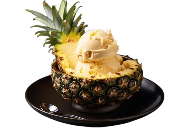 Pineapple Ice Cream with Vanila